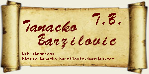 Tanacko Barzilović vizit kartica